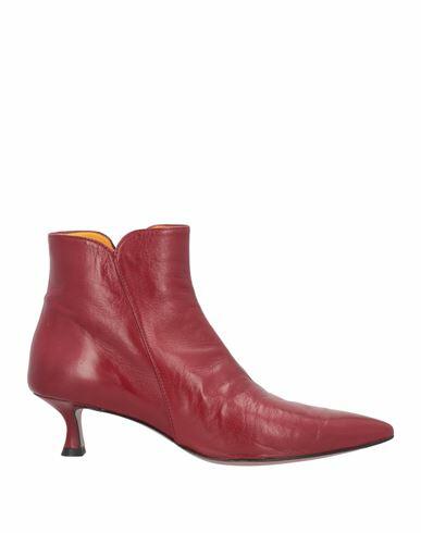 Mara Bini Woman Ankle boots Burgundy Leather Cover