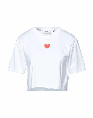 Gcds Woman T-shirt White Cotton Cover