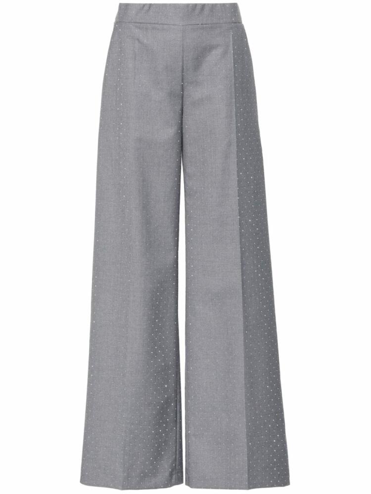 NISSA rhinestoned palazzo trousers - Grey Cover