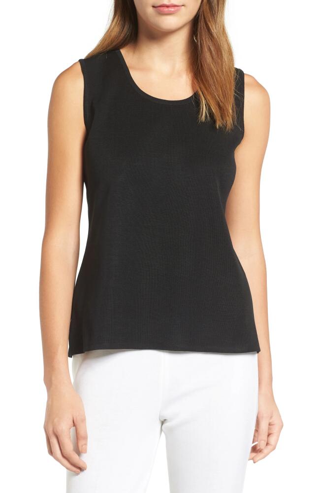 Ming Wang Scoop Neck Sweater Tank in Black Cover