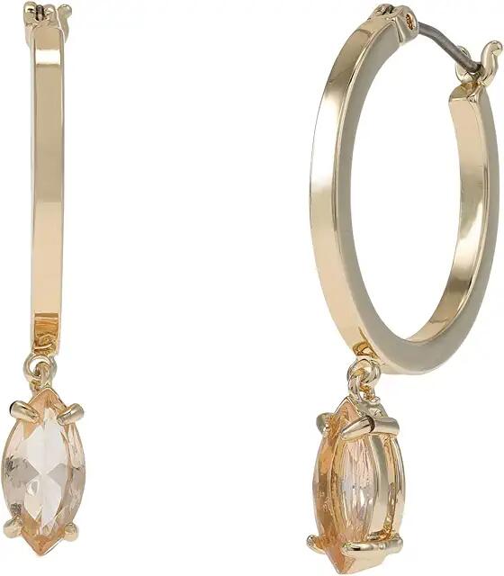 Lauren Ralph Lauren Drop Hoop Earrings (Gold/Silk) Earring Cover