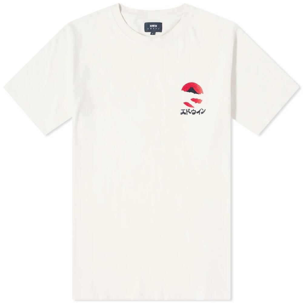 Edwin Men's Kamifuji Chest T-Shirt in Whisper White Cover