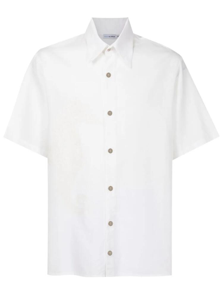 Amir Slama embroidered short-sleeve shirt - White Cover