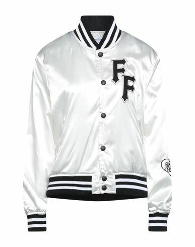 Family First Milano Woman Jacket White Polyester, Elastane Cover