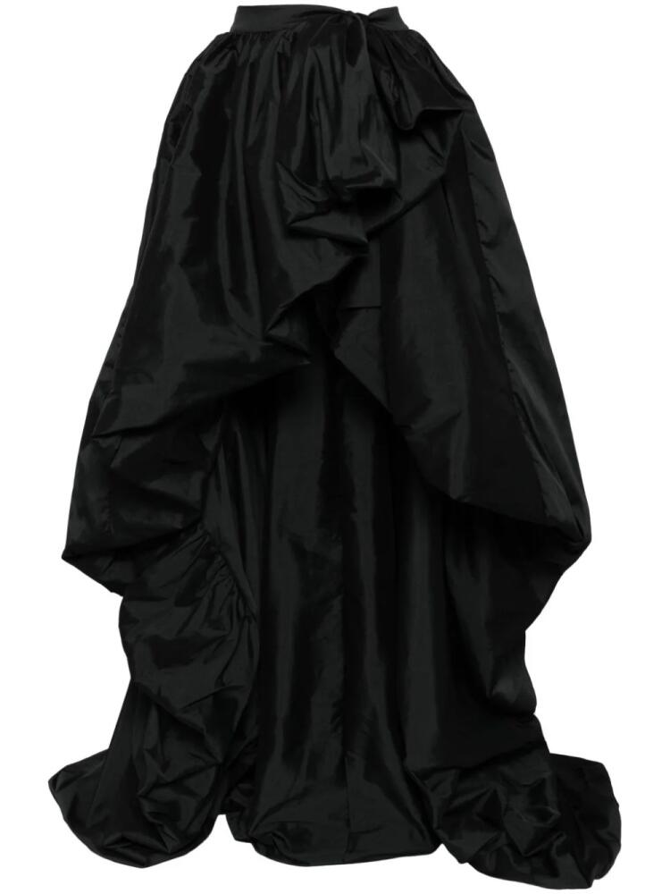 Saiid Kobeisy taffeta draped bow overskirt - Black Cover