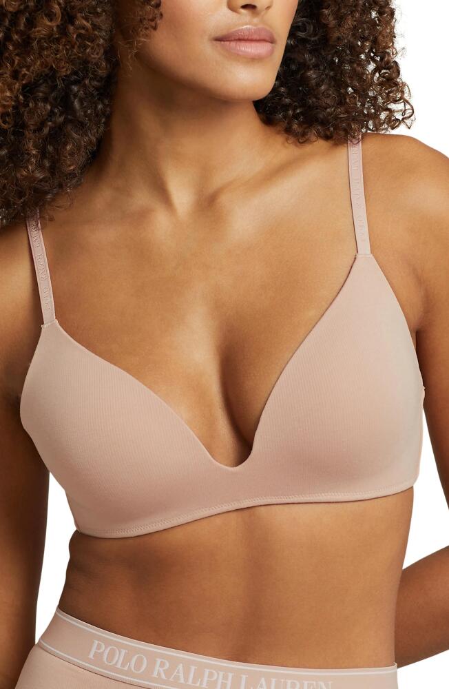 Polo Ralph Lauren Wire Free Plunge Bra in Clay Cover