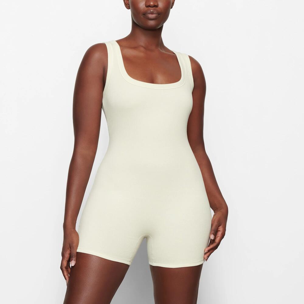 SKIMS Onesie (Bodysuit) | White | 3XL | Cotton Rib Cover