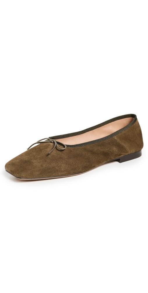 Mansur Gavriel Square Toe Ballerina Flats Bamboo Cover