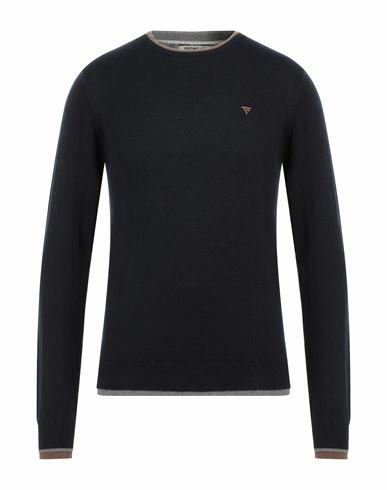 Fred Mello Man Sweater Midnight blue Cotton, Wool Cover