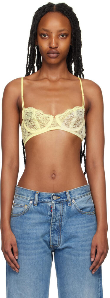 Maison Margiela Yellow Scalloped Bra Cover