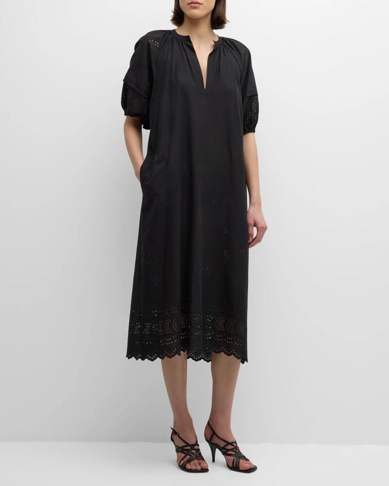 Vanessa Bruno Chakila Eyelet-Embroidered Midi Shift Dress Cover