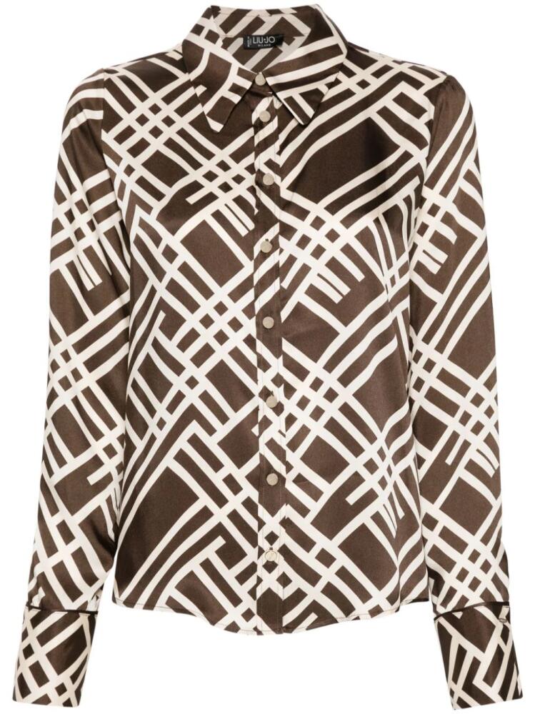 LIU JO geometric-print shirt - Neutrals Cover