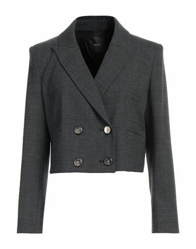 Pinko Woman Blazer Steel grey Polyester, Wool, Elastane Cover