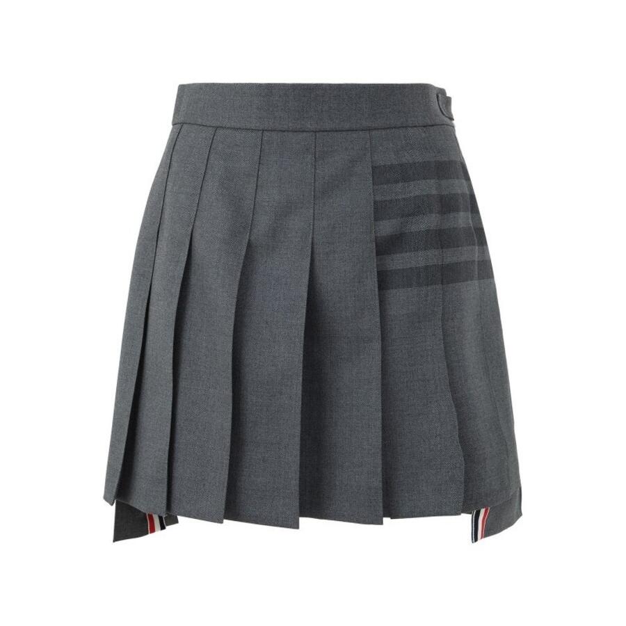 Thom Browne Ladies Med Grey Twill School Uniform Mini Skirt Cover