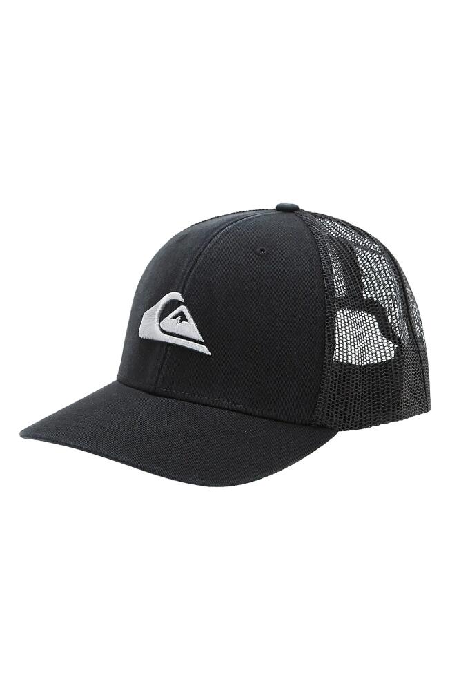 Quiksilver Grounder Embroidered Logo Baseball Cap in Black Cover