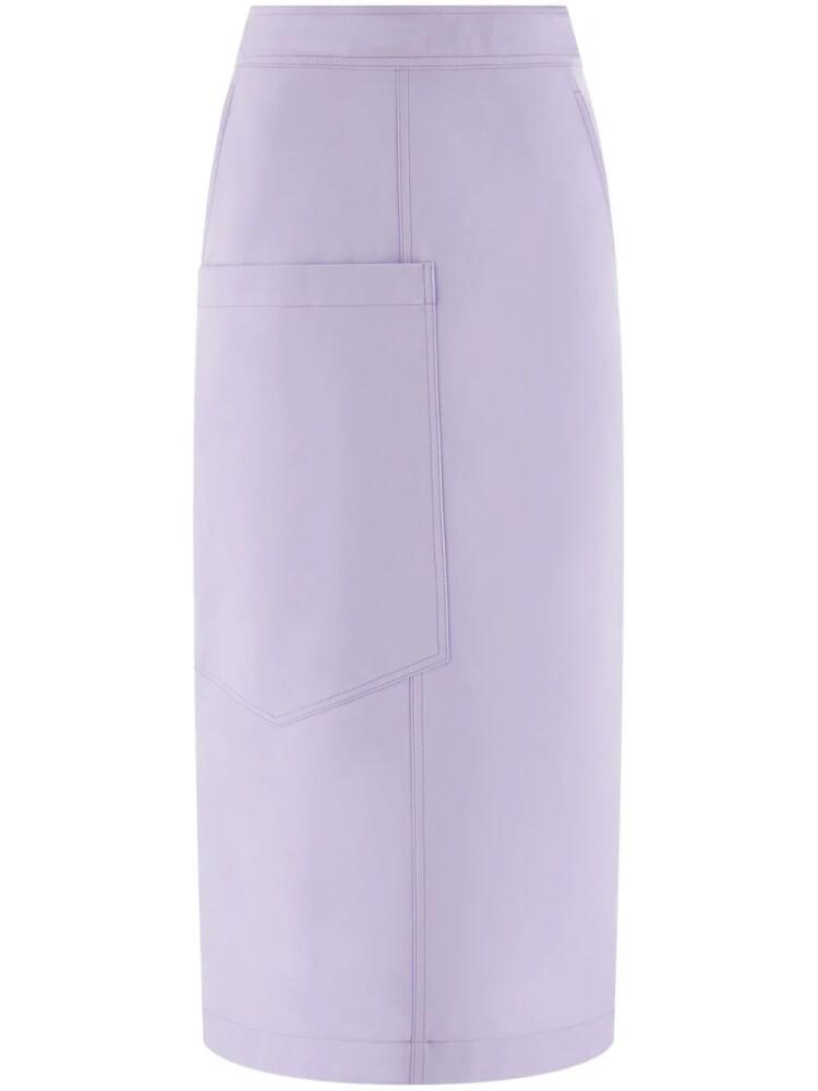 Ferragamo asymmetric-pocket midi skirt - Purple Cover