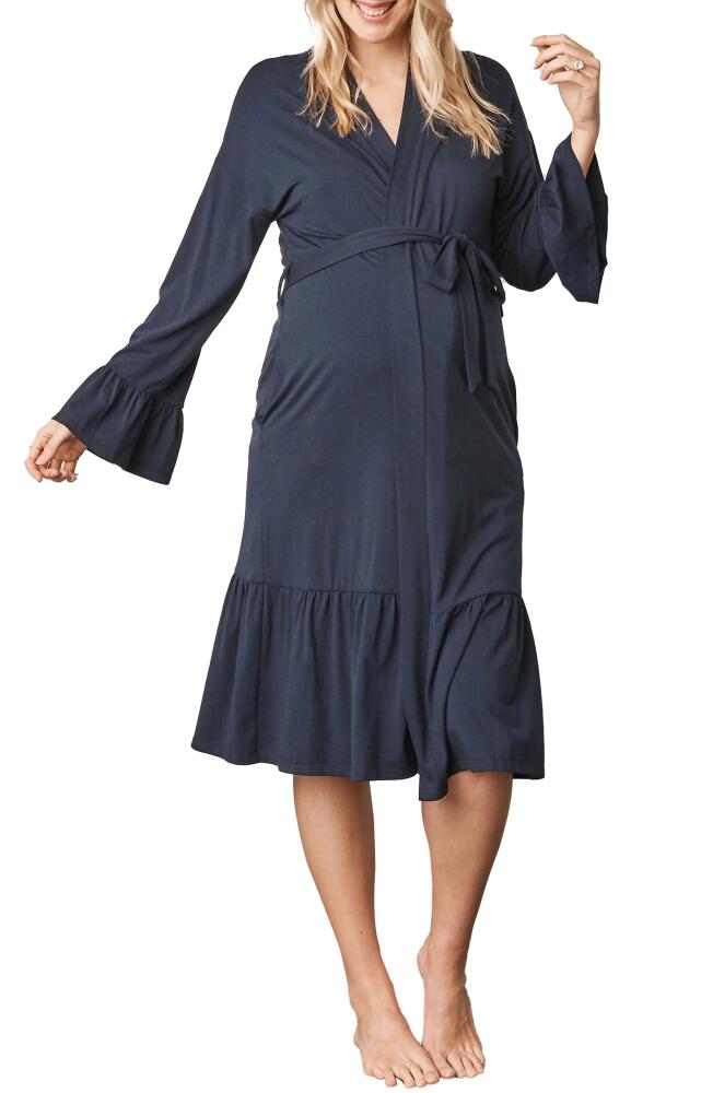 Angel Maternity Maternity/Nursing Robe in Navy Cover