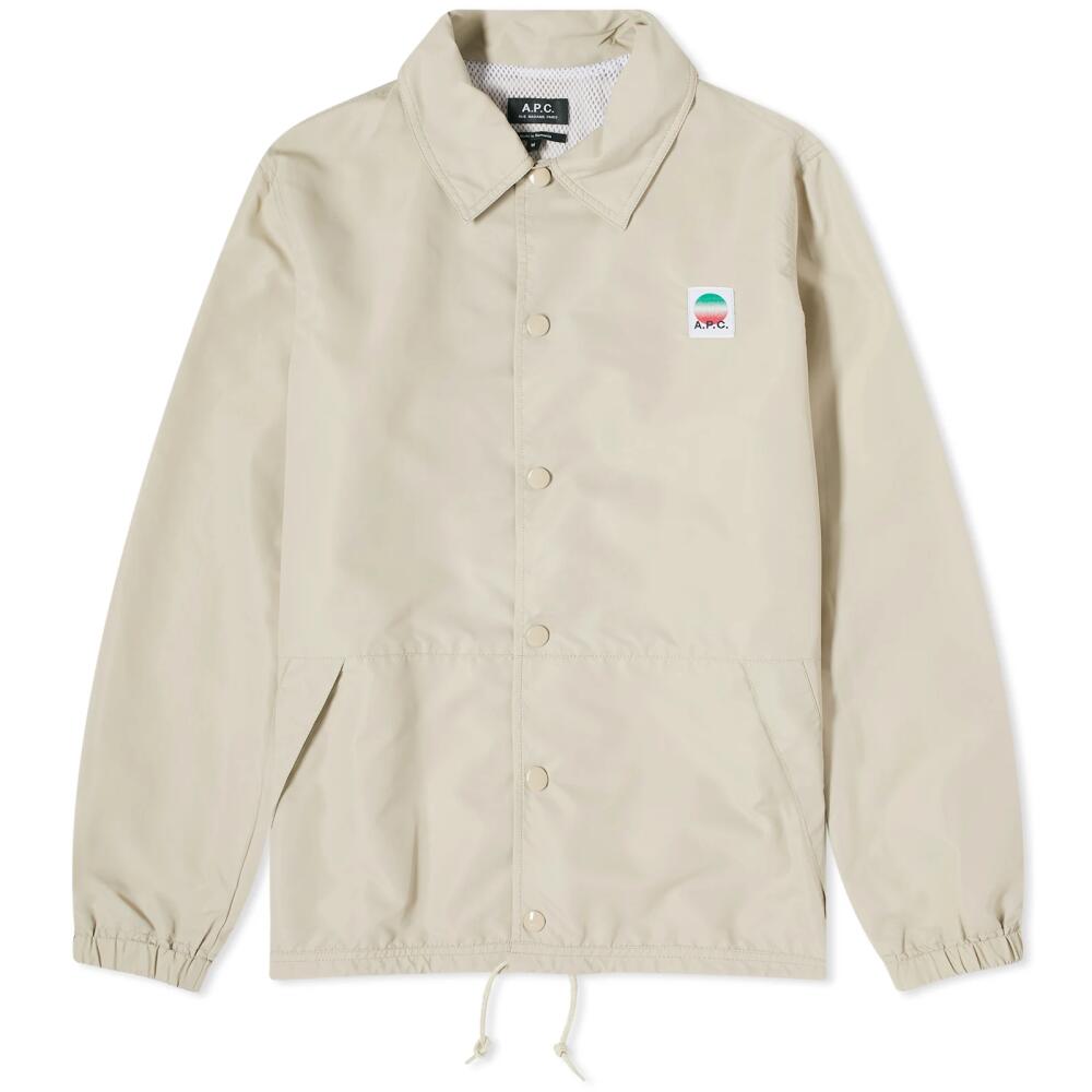 A.P.C. Men's Aleksi Coach Jacket in Beige Cover