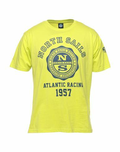 North Sails Man T-shirt Acid green Cotton Cover