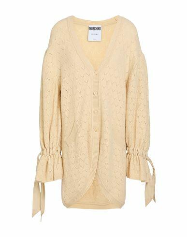 Moschino Woman Cardigan Cream Cashmere, Virgin Wool Cover