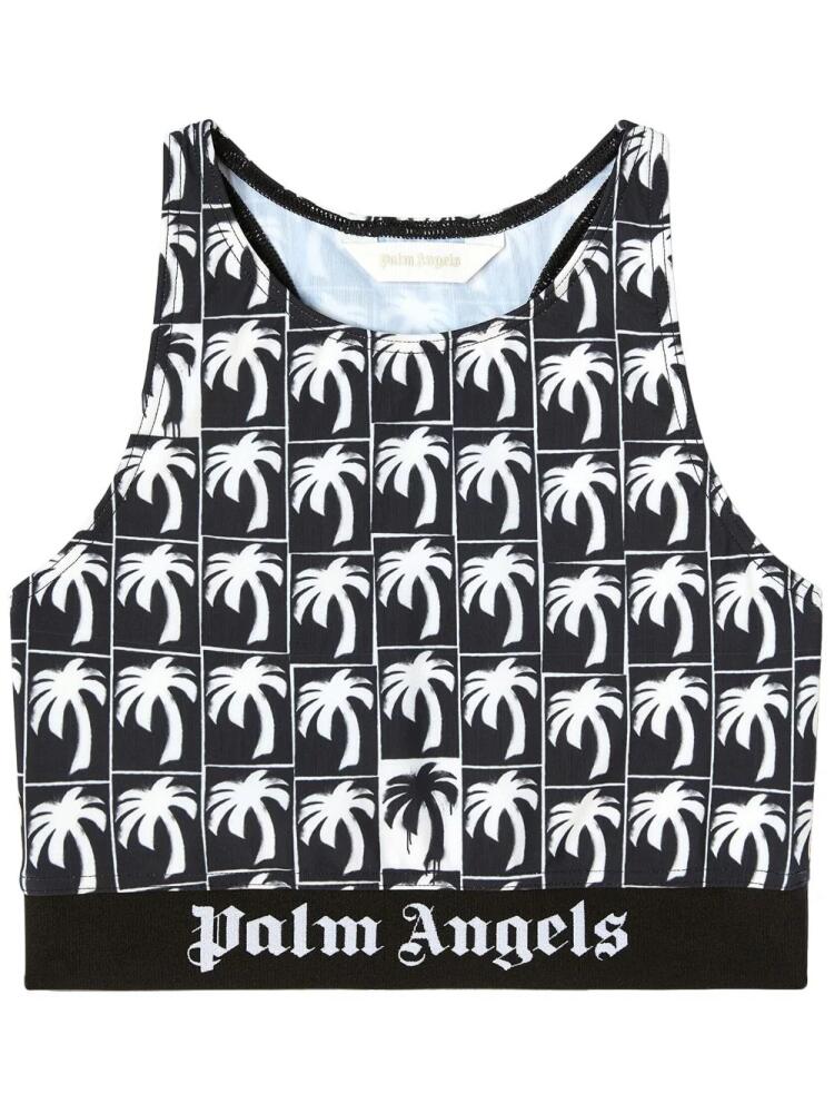 Palm Angels Palms-logo sports bra - Black Cover