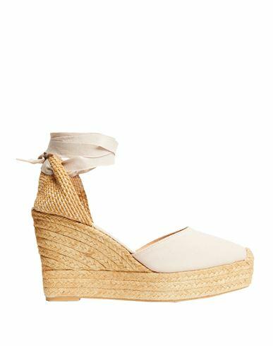 8 By Yoox Organic Cotton Wedge Espadrilles Woman Espadrilles Beige Textile fibers Cover