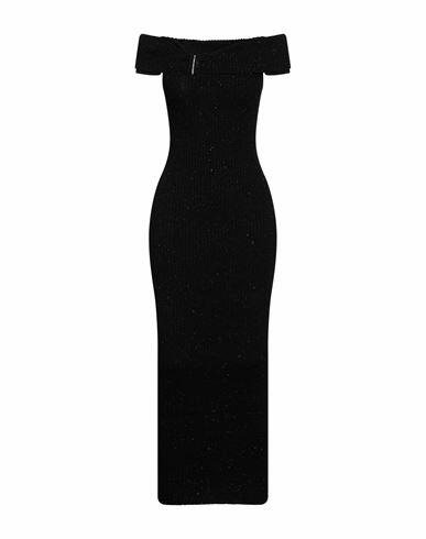 Peserico Woman Maxi dress Black Virgin Wool, Silk, Viscose, Cashmere, Polyester Cover