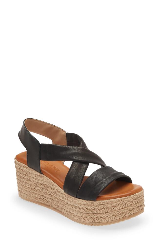 Cordani Brently Espadrille Platform Wedge Sandal in Black Cover