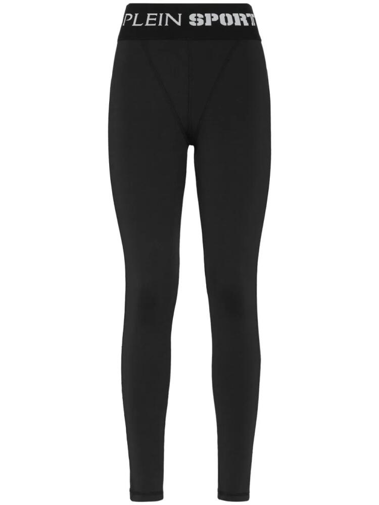 Plein Sport logo-waistband leggings - Black Cover