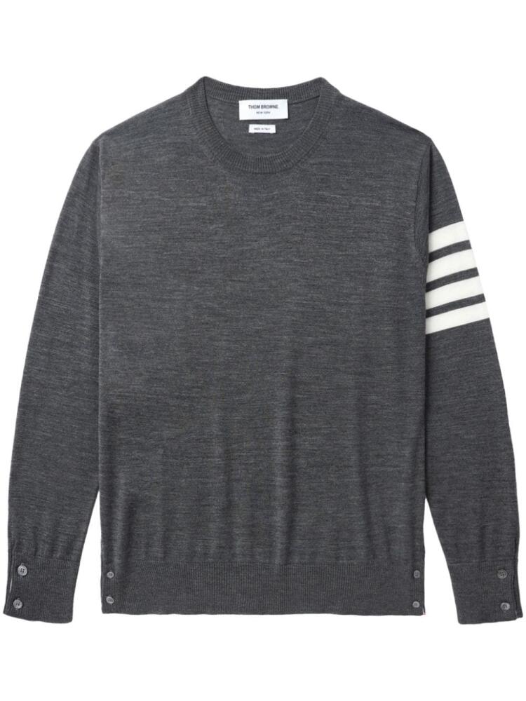 Thom Browne 4-Bar crew neck jumper - Grey Cover