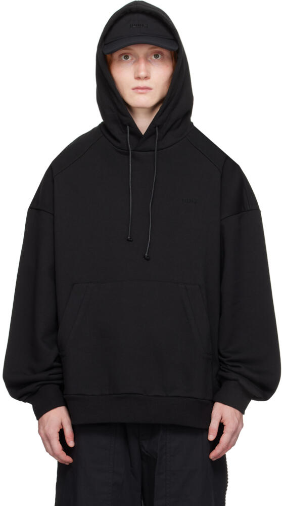 Juun.J Black Graphic Hoodie Cover