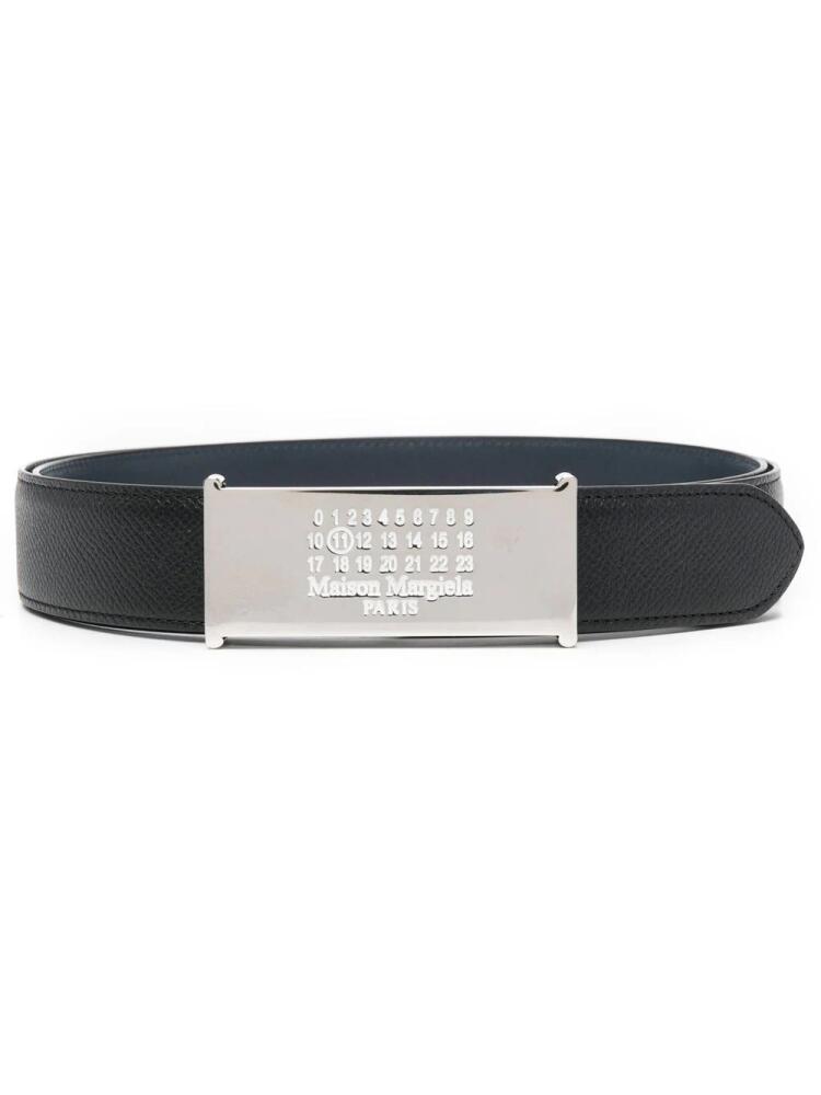 Maison Margiela engraved logo buckle belt - Black Cover