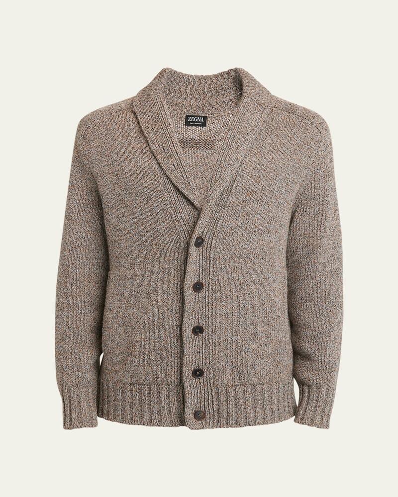 ZEGNA Men's Mouline Oasi Cashmere Cardigan Sweater Cover