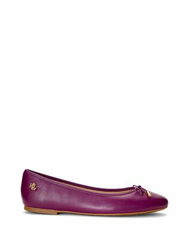 Lauren Ralph Lauren Jayna Nappa Leather Flat Woman Ballet flats Deep purple Bovine leather Cover