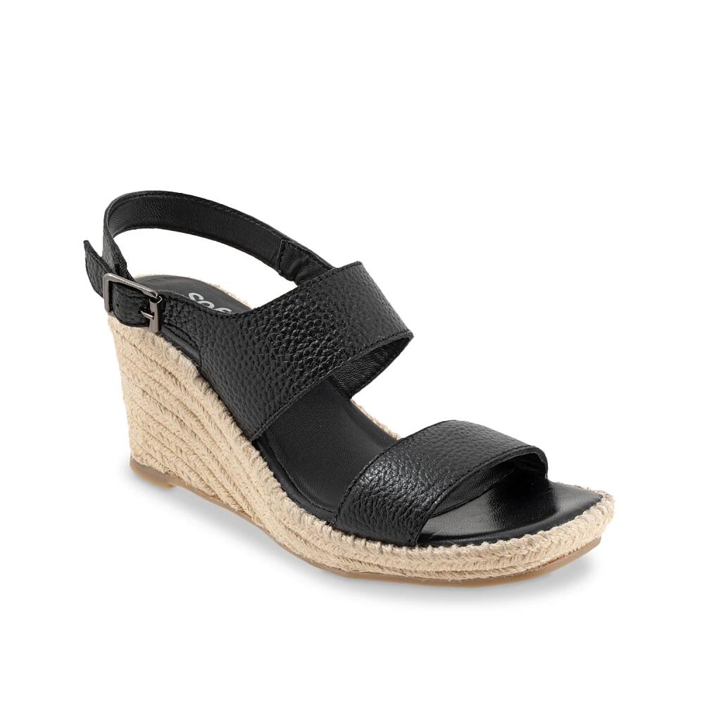 Softwalk Hartley Espadrille Wedge Sandal | Women's | Black Cover