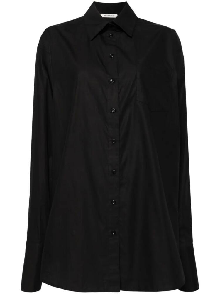 Peter Do side-stripe cotton shirt - Black Cover