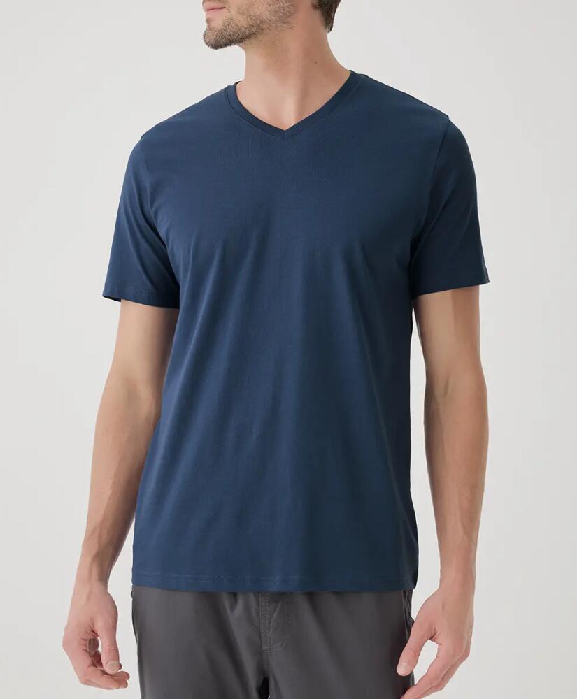 Pact Organic Softspun V-Neck Tee in French Navy Cover