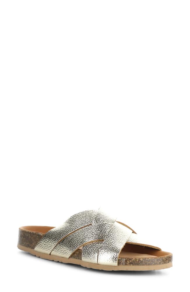 Bos. & Co. Mattie Slide Sandal in Platino Alche Leathe Cover