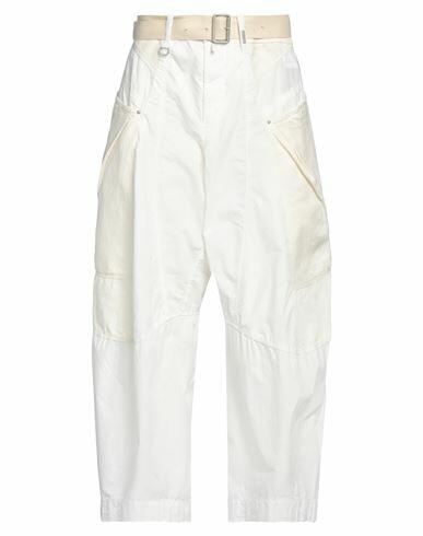 High Woman Pants White Cotton, Linen Cover