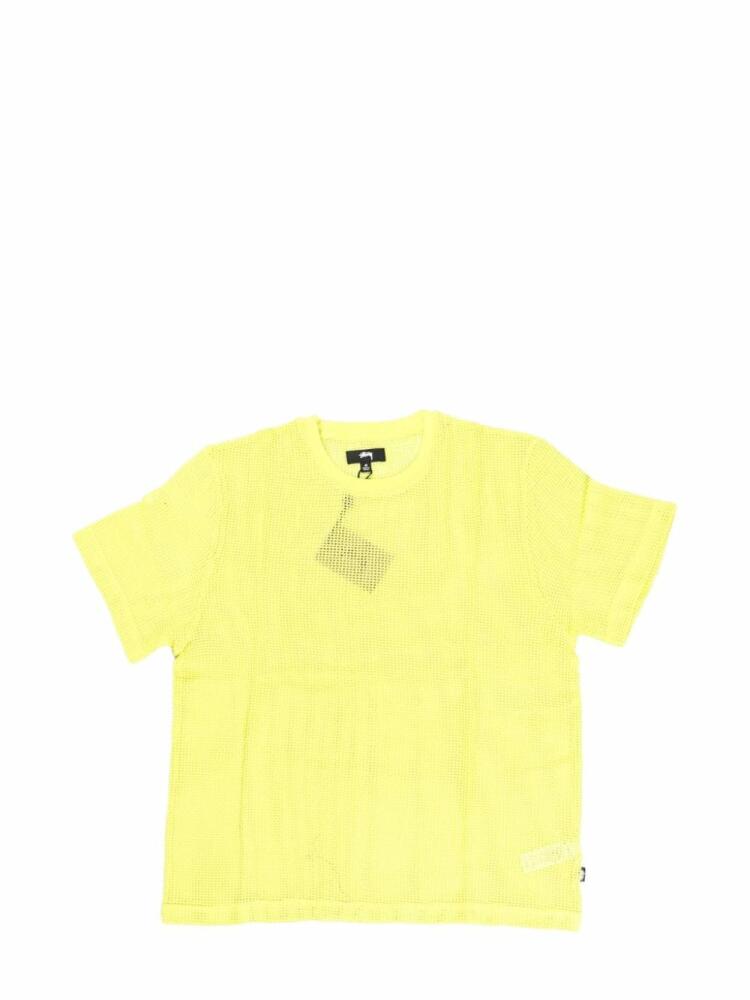 Stüssy semi-sheer cotton t-shirt - Yellow Cover