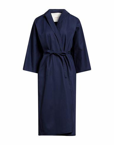 Jucca Woman Overcoat & Trench Coat Navy blue Cotton Cover