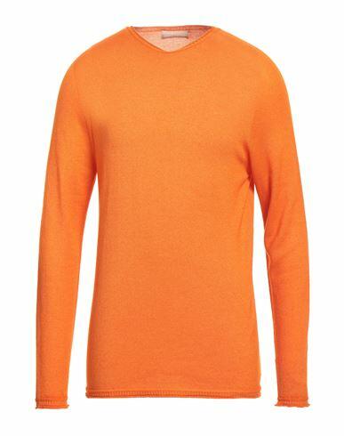 120% Lino Man Sweater Orange Cashmere Cover