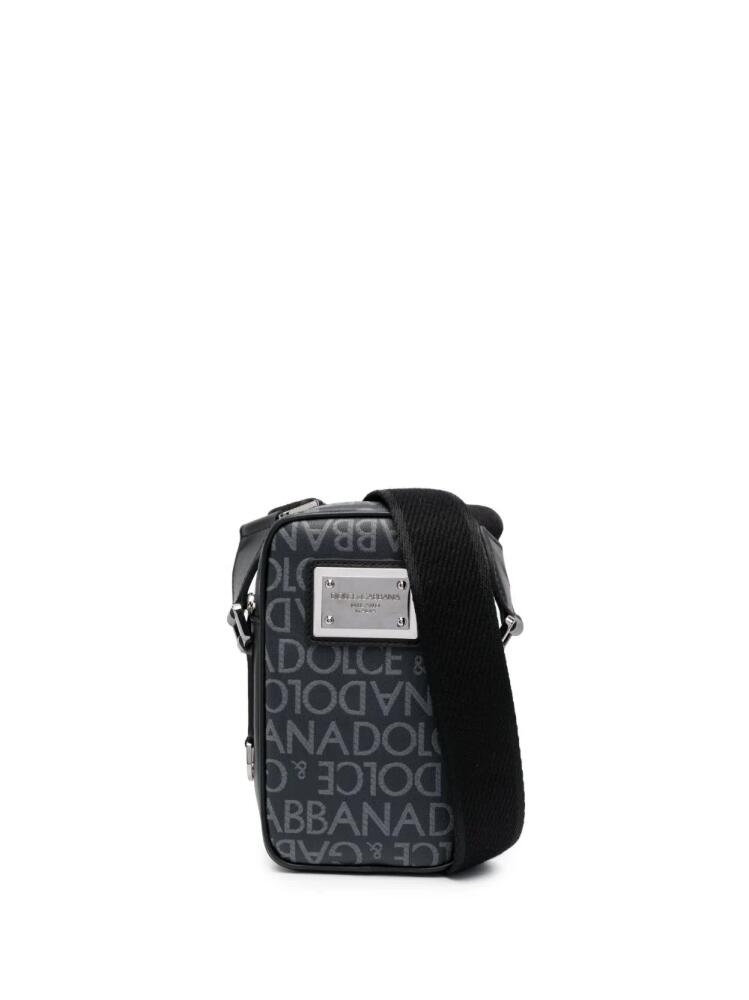 Dolce & Gabbana logo-print messenger bag - Grey Cover