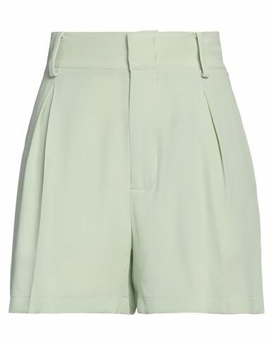 N°21 Woman Shorts & Bermuda Shorts Light green Acetate, Silk Cover