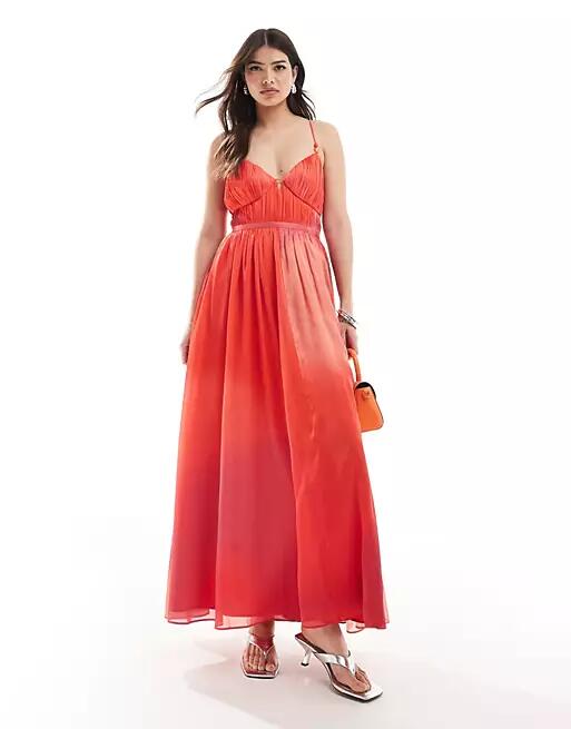 French Connection Darryl Hallie maxi dress in red Cover