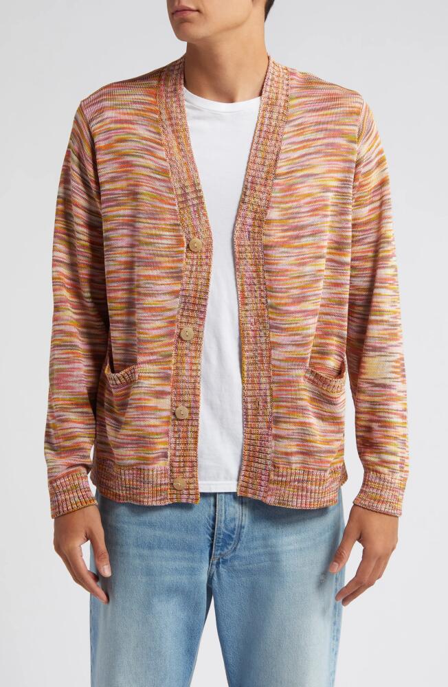 Corridor Tequila Sunrise Space Dye Cotton Cardigan in Pink Cover