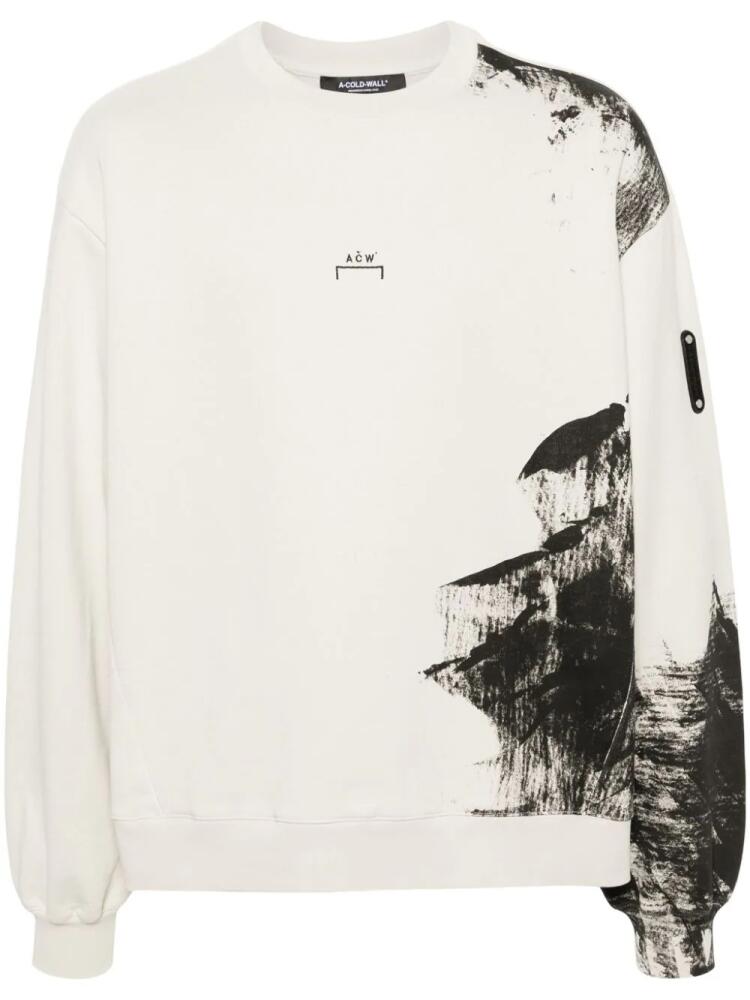 A-COLD-WALL* Brushstroke cotton sweatshirt - Neutrals Cover