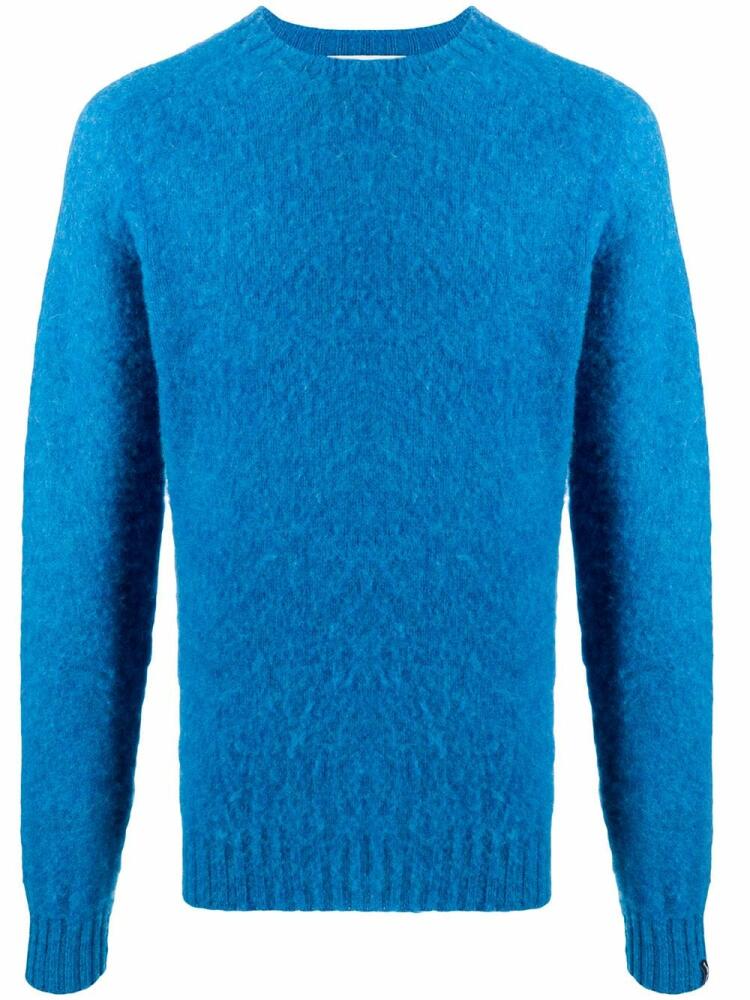 Mackintosh Hutchins crew-neck jumper - Blue Cover