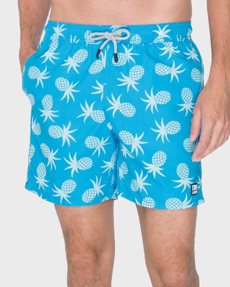 Tom & Teddy Men's Pineapple-Print Swim Trunks Cover