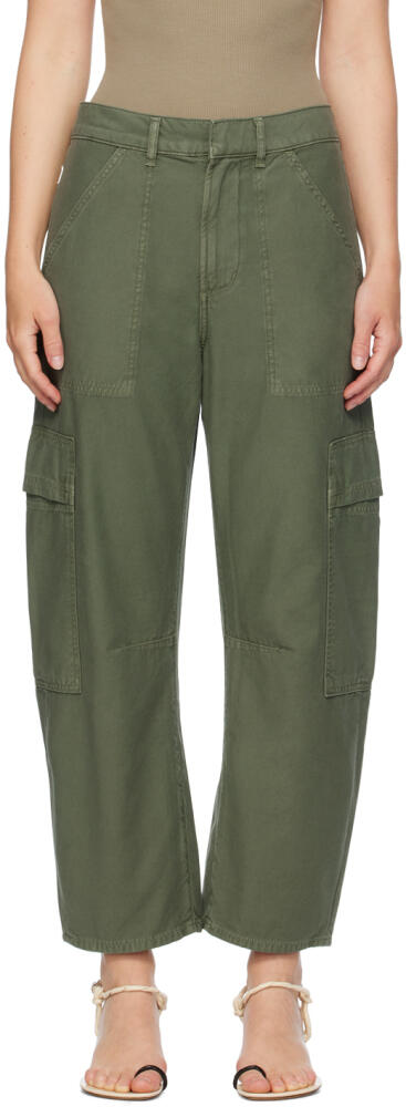 Citizens of Humanity Green Marcelle Low Slung Easy Cargo Pants Cover